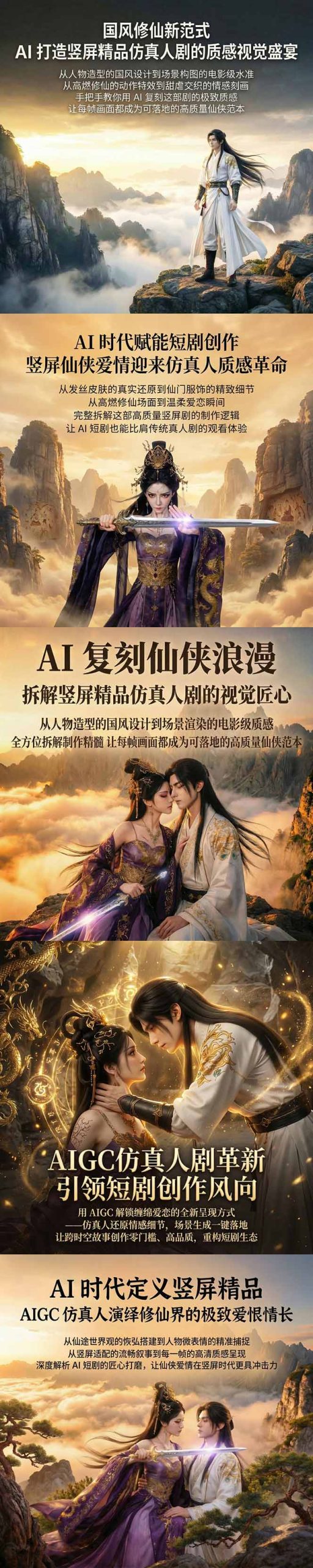 AIGC 仿真人短剧创作革新，解锁仙侠爱恋全新呈现，一键出高质场景，零门槛打造爆款剧集-优创云