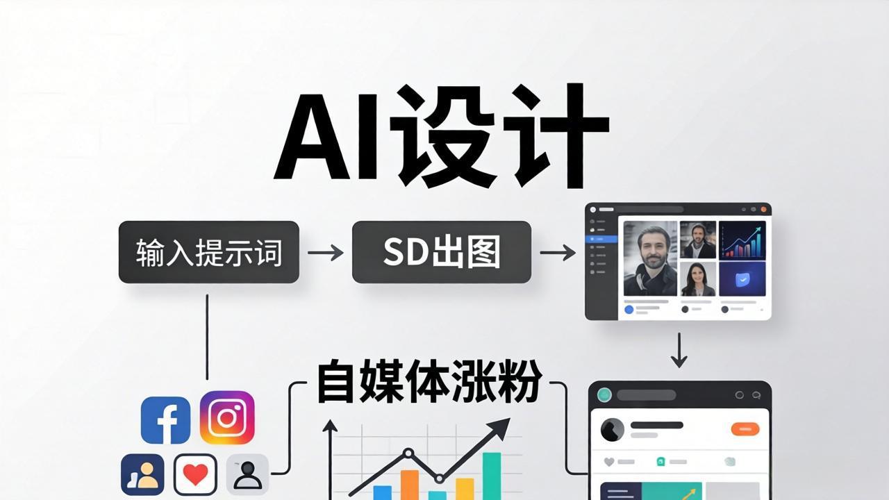 人人都是AI设计师：SD出图+自媒体涨粉一站教学，告别图文素材焦虑，AI设计让你轻松避开内卷-优创云