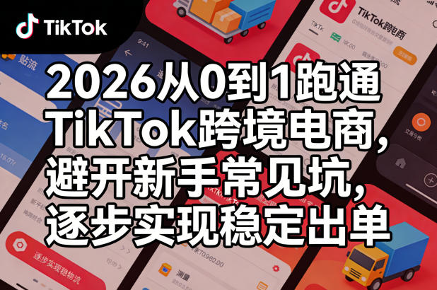 2026从0到1跑通TikTok跨境电商，避开新手常见坑，逐步实现稳定出单-优创云