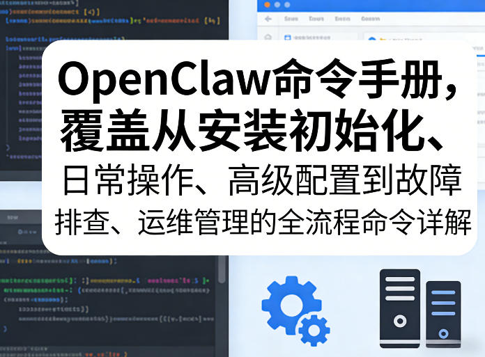 OpenClaw命令手册，覆盖从安装初始化、日常操作、高级配置到故障排查、运维管理的全流程命令详解-优创云
