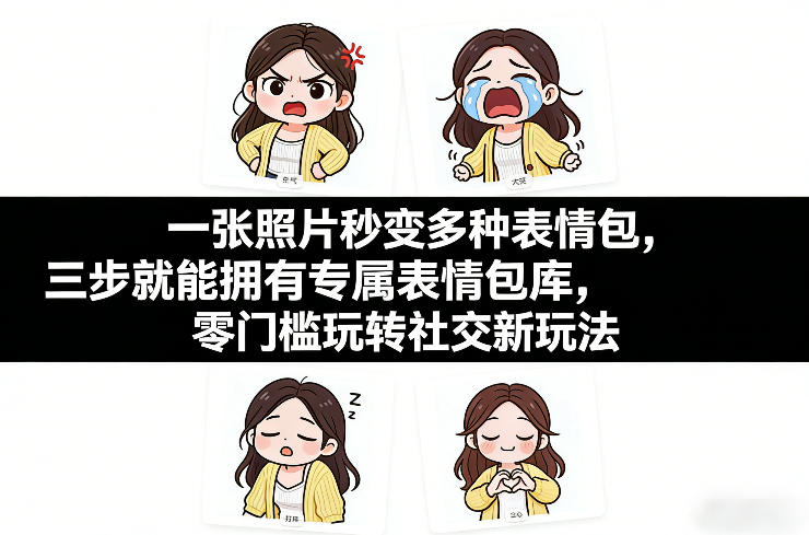 一张照片秒变多种表情包，三步就能拥有专属表情包库，零门槛玩转社交新玩法【文档】-优创云