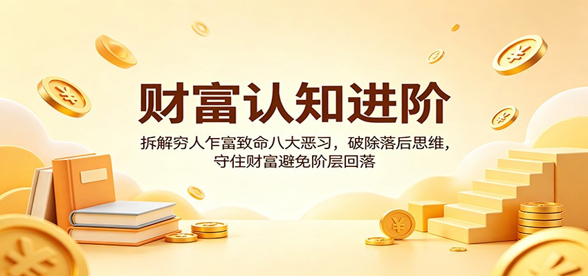 财富认知进阶：拆解穷人乍富致命八大恶习，破除落后思维，守住财富避免阶层回落-优创云