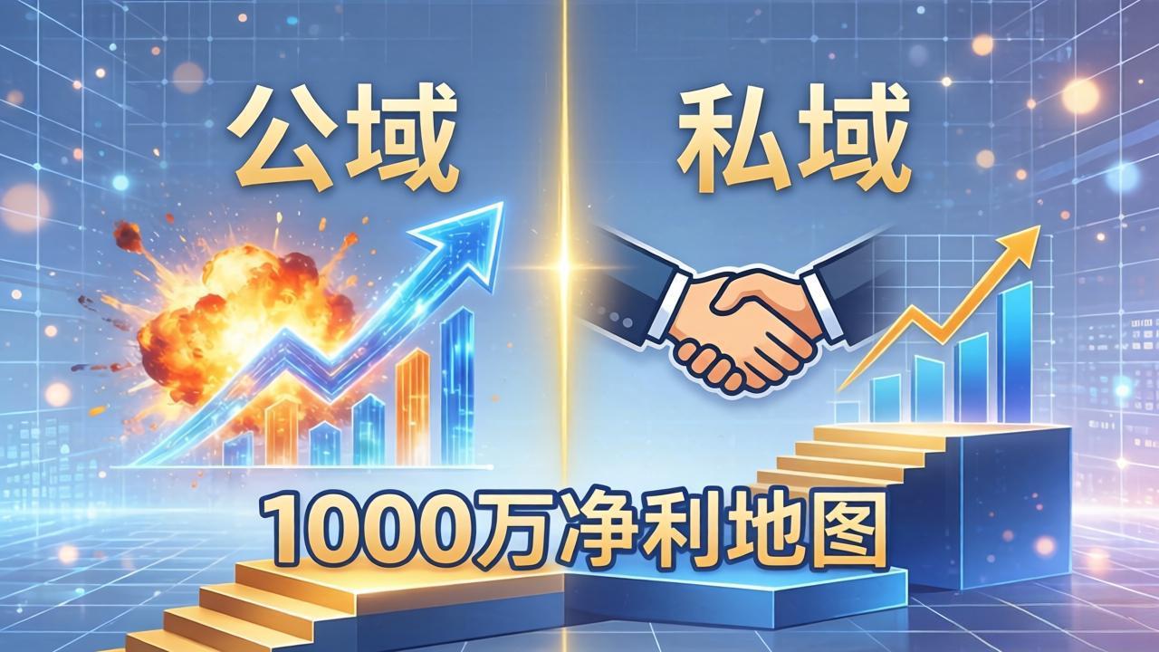 公域玩命出爆款，私域悄悄做成交：这套AI内训课，2026给你打通1000万净利的地图-优创云