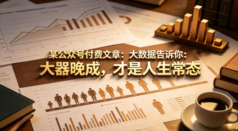 某公众号付费文章：大数据告诉你：大器晚成，才是人生常态-优创云