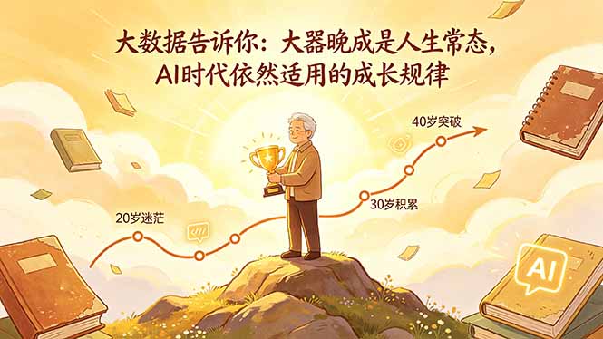 付费文章：大数据告诉你：大器晚成是人生常态，AI 时代依然适用的成长规律-优创云