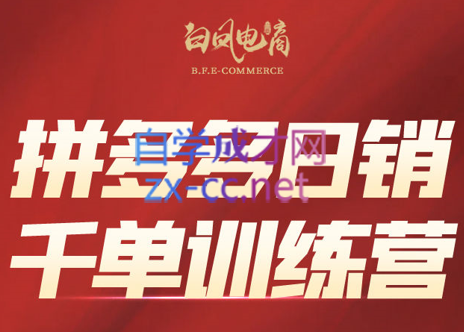 白凤电商·拼多多日销千单训练营(更新4月)-优创云
