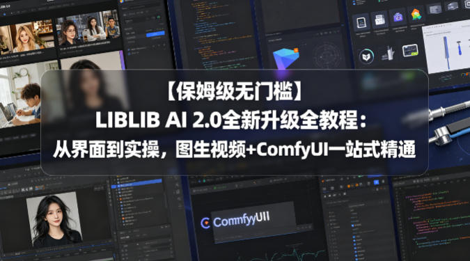 【保姆级无门槛】LIBLIB AI 2.0全新升级全教程：从界面到实操，图生视频+ComfyUI一站式精通-优创云