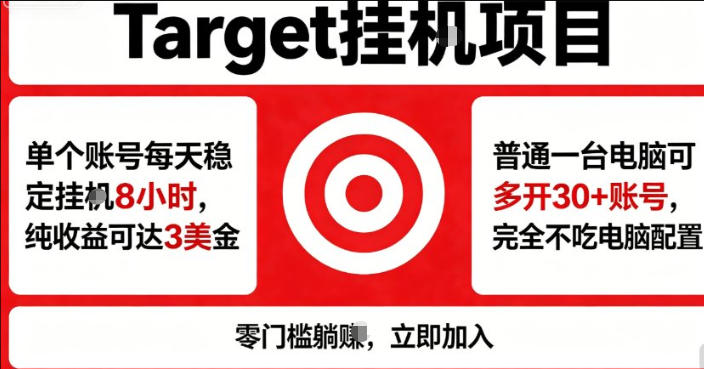 海外平台Target商品浏览曝光，24小时运行无需人工值守，日收益100美刀+电脑可多开【揭秘】-优创云