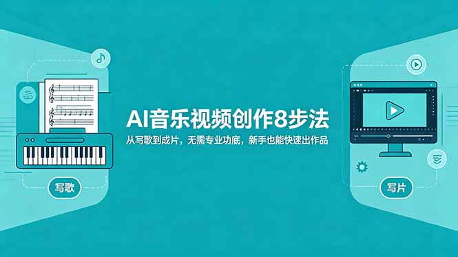 AI音乐视频创作8步法：从写歌到成片，无需专业功底，新手也能快速出作品-优创云