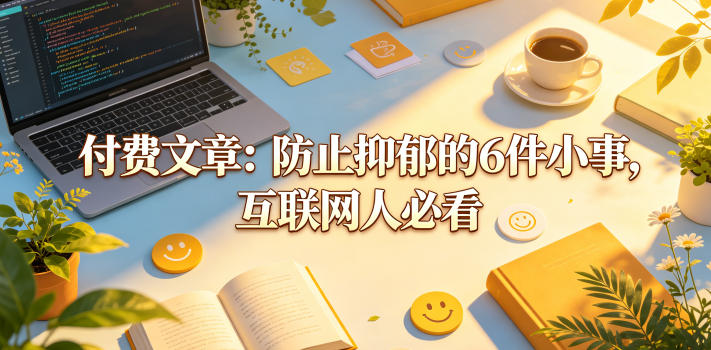 付费文章：防止抑郁的6件小事，互联网人必看！-优创云