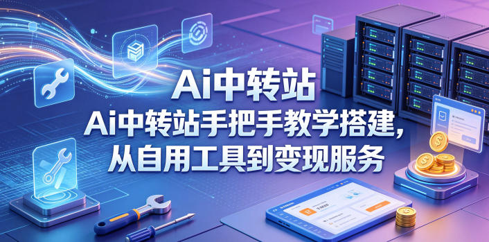 Ai中转站手把手教学搭建，从自用工具到变现服务-优创云