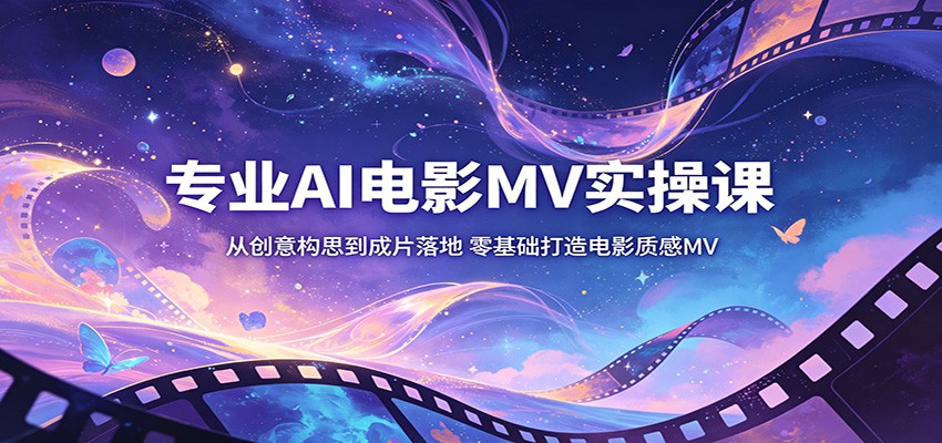 专业AI电影MV实操课:从创意构思到成片落地,零基础打造电影质感MV-优创云