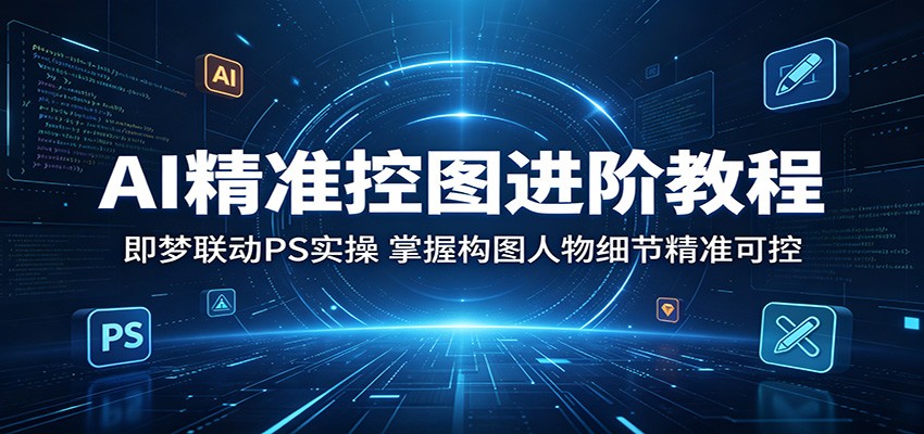 AI精准控图进阶教程:即梦联动PS实操,掌握构图人物细节精准可控-优创云