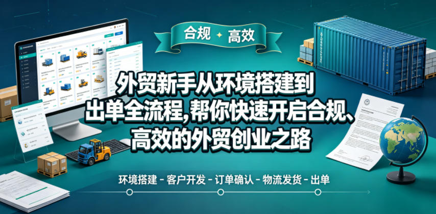 外贸新手从环境搭建到出单全流程，帮你快速开启合规、高效的外贸创业之路-优创云
