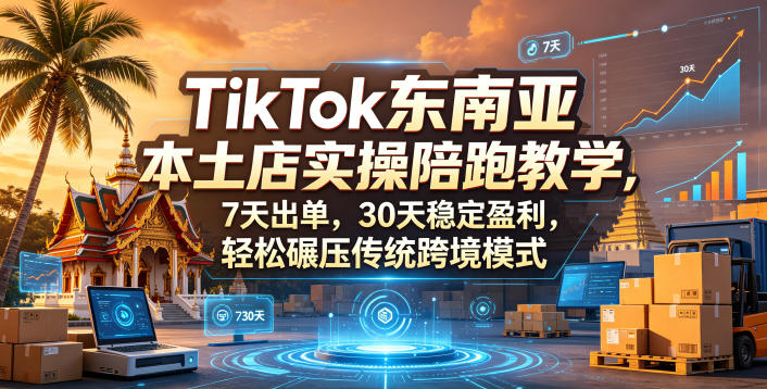 TikTok东南亚本土店实操陪跑教学,7天出单,30天稳定盈利,轻松碾压传统跨境模式(更新0516)-优创云