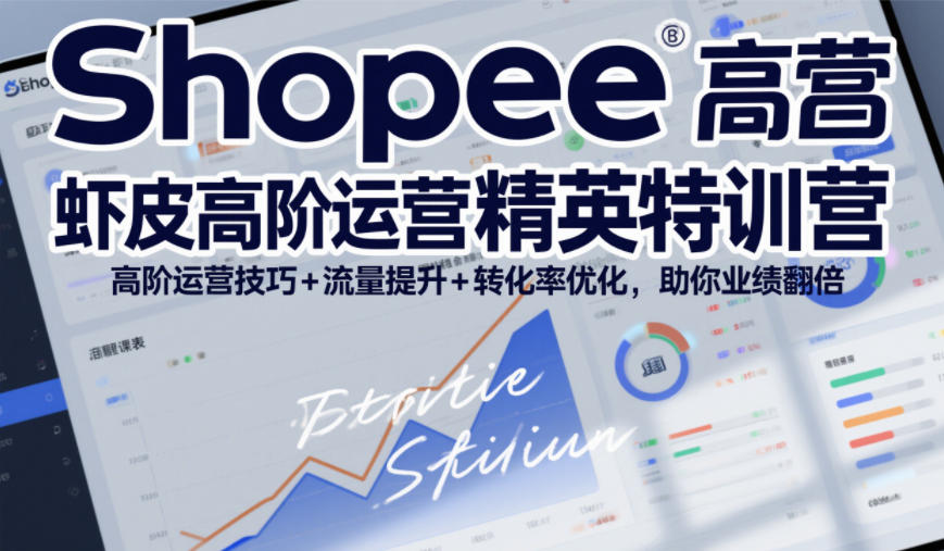 Shopee虾皮高阶运营精英特训营，高阶运营技巧+流量提升+转化率优化，助你业绩翻倍(更新26年5月)-优创云