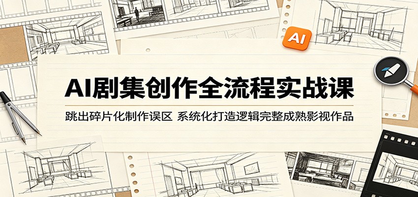 AI剧集创作全流程实战课:跳出碎片化制作误区,系统化打造逻辑完整成熟影视作品-优创云