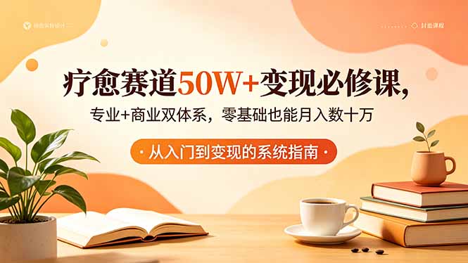 疗愈赛道50W+变现必修课，专业+商业双体系，零基础也能月入数十万-优创云