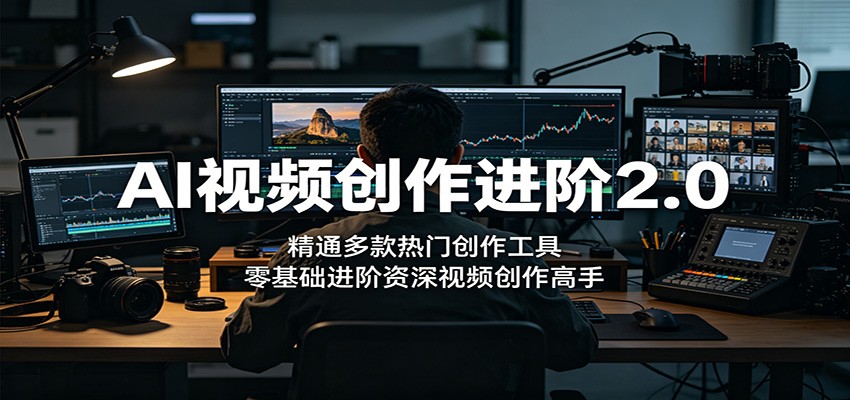 AI视频创作进阶2.0:精通多款热门创作工具,零基础进阶资深视频创作高手-优创云