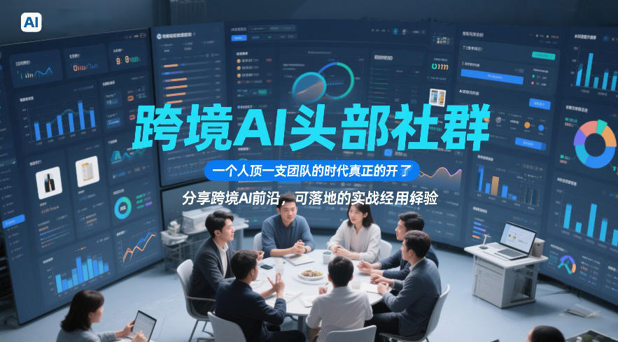 跨境AI头部社群，一个人顶一支团队的时代真正的开始了，分享跨境AI前沿，可落地的实战经验(更新5月23日)-优创云