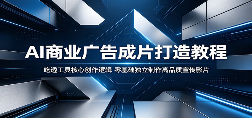 AI商业广告成片打造教程:吃透工具核心创作逻辑,零基础独立制作高品质宣传影片-优创云