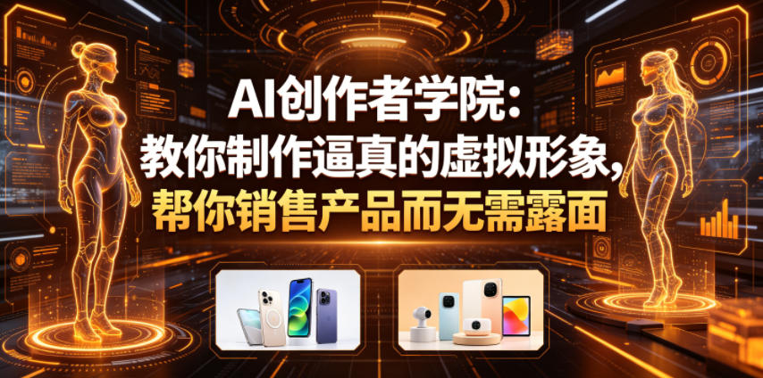 AI创作者学院：教你制作逼真的虚拟形象，帮你销售产品而无需露面【原创双语字幕】-优创云